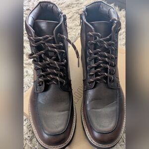 Steve Madden Rich Brown Lace-Up Men's Boots
